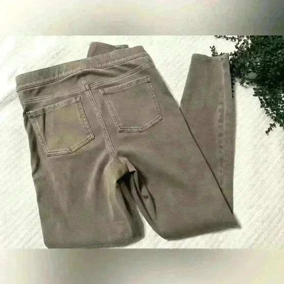 SPANX Denim - Spanx Gray Denim Pull On Jeans Control Top Shaping Jeggings Size Medium
